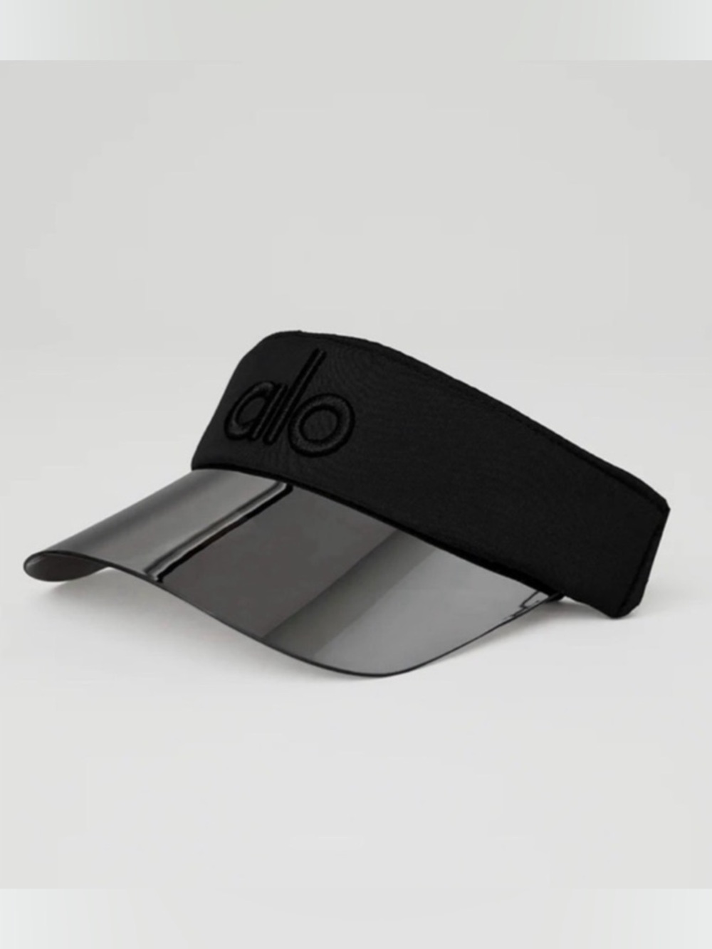 ALO Yoga Black Visor with Tinted Smoke Brim